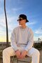 Men's Daily Comfortable Fit Basic Light Gray Sweatshirt - 4