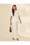 Women White Floral Printed Round Neck Top - 5