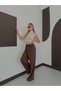 Women's High Waist Elastic Waist Linen Palazzo Trousers - 2