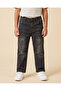 Boys Dark Grey Washed 5 Pocket Jeans