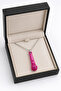 Silver Color Chain Necklace with Pink Microphone Figure Special for Music Enthusiasts - 2