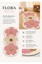 Eta Flower Themed Patterned Modern Woven Base Decorative Carpet Eta4124 - 4