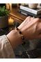 Amber Bracelet with Gray Extension Chain and Hematite Spacer Stone, Natural Stone Bracelet for Women and Men - 2
