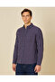 Men Navy Checked Long Sleeve Shirt