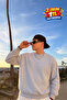 Men's Daily Comfortable Fit Basic Light Gray Sweatshirt