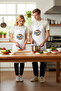 Women's Unisex Kitchen Chef Apron Bakery Themed Printed Comfortable Cut Daily Use Modern Stylish