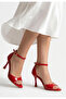 Lisu Red Patent Leather Heeled Shoes - 3