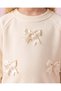 Girls Ivory 3D Bows Jogging Set - 3