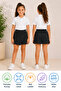 Lycra Combed Cotton Girls' Shorts Skirt with Elastic Waist - 2