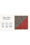 Milano Red Polka Dot and Stripe Patterned Satin Scarf 70X70 cm - 5