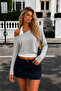 Women's 2-Piece Set Oversized Boat Neck Long Sleeve Blouse and Strap Halter Neck 2-Piece Set