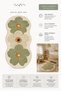 Eta Flower Themed Patterned Modern Woven Base Decorative Carpet Eta4128 - 4
