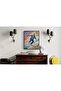 Snowboarding Abstract Wall Art A4 Paint Splash Sports Poster with Outer Frame - 4
