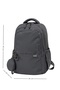 Dp Casual a Quality Gray 6 External Zipper Compartments Water Repellent School Sports Travel Daily Lightweight Fabric Backpack 7-5 - 5