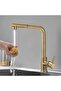 Kitchen Sink Faucet with 2-Function Sprinkler Head and Spiral, Matte Gold, Imported with 7 Years Warranty - 4
