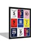 Bellingham Messi Ronaldo Mbappe Yamal Salah A4 Football Wall Art with Outer Frame