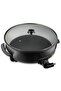 R-5405 Electric Pizza Pan 1500W, Large Capacity Non-Stick Cooking Pan with Tempered Glass Lid, Adjustable Temperature Control, Easy-Clean Surface, Multi-Purpose Electric Skillet for Pizza, Frying, - 3