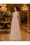 Women's Stone Color Halter Neck Janjan Fabric Premium Evening Dress Nbmy4128 - 5