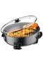 1500W Electric Pizza Pan R-5405, Large Non-Stick Multi-Purpose Skillet with Tempered Glass Lid, Adjustable Temperature Knob and Easy-Clean Cooking Surface, Perfect for Homemade Pizza, Frying, Gril