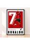 Cristiano Ronaldo Soccer Wall Art A4 Poster for Boys Room with Outer Frame