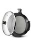 1500W Electric Pizza Pan R-5405, Large Capacity Non-Stick Skillet with Heat-Resistant Glass Cover, Adjustable Thermostat, Easy-to-Clean Cooking Surface, Suitable for Pizza, Meat, Vegetables, E - 4