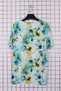 Women's Plus Size Lycra Crew Neck Floral Patterned Stoned Short Sleeve Mom T-Shirt Combed Cotton Blouse - 3