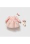 Baby Girl Floral Embossed 3-6 Months Luxury Dress Set Newborn Baby Dress Mevlüt Set - 2
