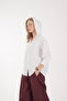 Women's Hooded Sleeve Ribbed Detail Shirt - 3