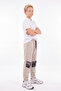 3-Pack Boys' 3 Thread Camouflage Knee Detailed Double Pocket Lace-Up Sweatpants - 2