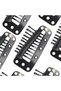 e U Shaped Snap Comb Hair Clips for Wig Extension, 6-Teeth Metal Clips With Rubber, Hair Extensions Accessories for Women (Black, 20pcs) - 4