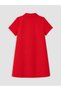 Ozmarka New Season Red Shirt Collar Printed Girl's Dress - 5