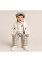 Baby Boy Plaid Pants, Shirt, Puffer Vest and Hat 4-Piece Set - 4