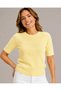 Women's Circular Neck Premium Soft Standard Short Sleeve Knitwear Blouse S m L Compatible