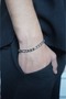 Figaro 6mm Thick Silver Color Model Unisex (Women/Men) Steel Bracelet/ 21cm - 2
