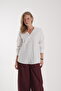 Women's Hooded Sleeve Ribbed Detail Shirt