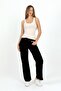 Women's Ribbed Thick Strap Basic Ivory Athlete Blouse - H6159 - 6