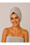 Bamboo 100% Cotton Hair Towel |   Towel Bonnet |   Button and Rubber Detailing - Lightweight and Soft Texture