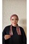 Pink Square Pattern Bamboo Scarf Bonnet - 4