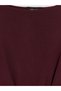 Ozmarka New Season Burgundy Boat Neck Bat Sleeve Women's Knitwear Sweater - 7
