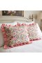 Pillowcase 2Pcs Ruffled 100% Quality Cotton Bedding Set with Convenient Hidden Zipper Bohemian Rural Vibe - 3