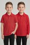 Boys' School Red Long and Short Sleeve Polo Collar T-Shirt Black Ribbed Waist Pants 3-Piece Top and Bottom Set - 2