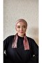 Pink Ethnic Pattern Bamboo Scarf Bonnet - 4