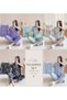 Women’s Cute Printed Pajamas Set, Short Sleeve Collared Sleep Shirt with Button Closure and Matching Long Pants, Soft Lightweight Comfortable Fabric, Relaxed Home Loungewear, Cozy Nightwe - 2