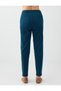 Dark Green High Waist Tencel Trousers with Pocket Detail - 5