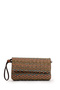 Wooden Bead Detailed Portfolio Women's Crossbody Bag Nila Color Brown