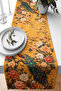 Peacock and Flower Patterned 40X140Cm Digital Printed Runner Decorative Table Runner for Kitchen and Dining Table