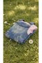 Mery Angel 1601 Pink Pearl Frilly Denim Dress T-Shirt Set - 3