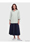 Green Poplin Women's Shirt with Tie at the Sleeve Cuff - 2
