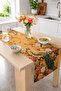 Peacock and Flower Patterned 40X140Cm Digital Printed Runner Decorative Table Runner for Kitchen and Dining Table - 2