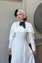 Claris Cape Dress White - 2